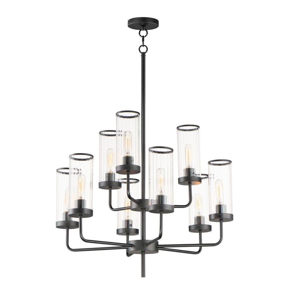 Maxim Lighting 11479CRSBR Crosby 9 Light 28 Inch Chandelier Ceiling Light - Full product view on white background