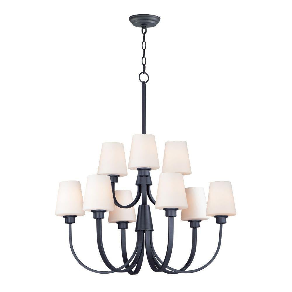 Maxim Lighting 11826SWSN Shelter 9 Light 30 Inch Satin Nickel Chandelier Ceiling Light - Full View