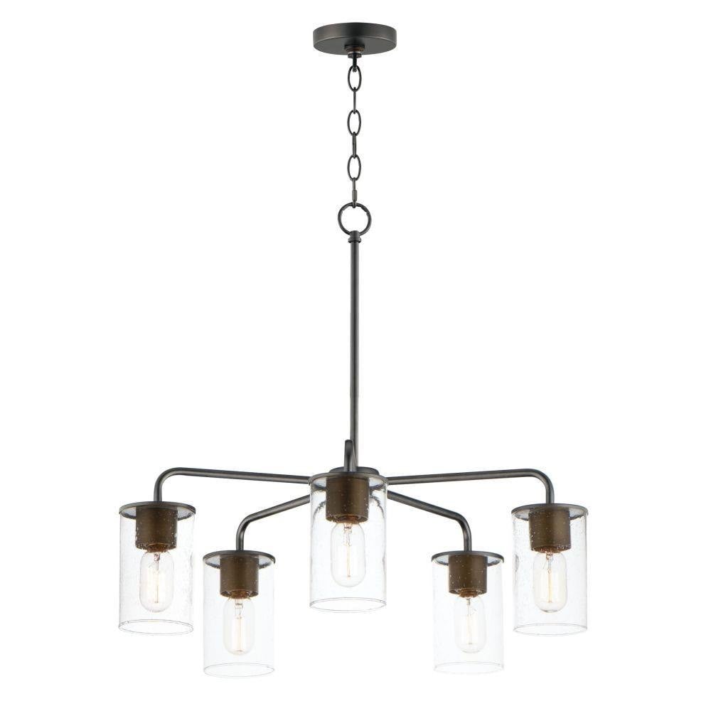 Maxim Lighting 11846CDSN Sleek 5 Light Satin Nickel Chandelier Ceiling Light