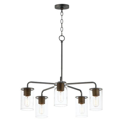 Maxim Lighting 11846CDSN Sleek 5 Light Satin Nickel Chandelier Ceiling Light
