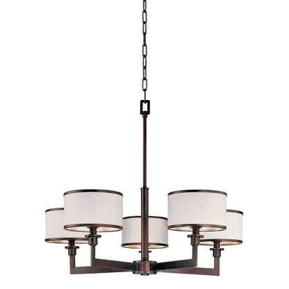 Maxim Lighting 12055WTOI Nexus 5 Light Oil Rubbed Bronze Chandelier Ceiling Light