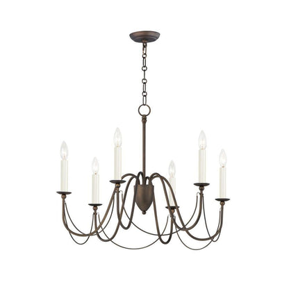 Maxim Lighting 12166GL Plumette 6 Light 28 inch Gold Leaf Chandelier Ceiling Light