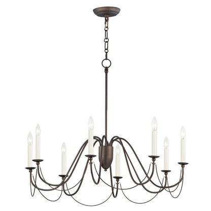 Maxim Lighting 12168CHB Plumette 8 Light 36 Inch Chestnut Bronze Chandelier Ceiling Light