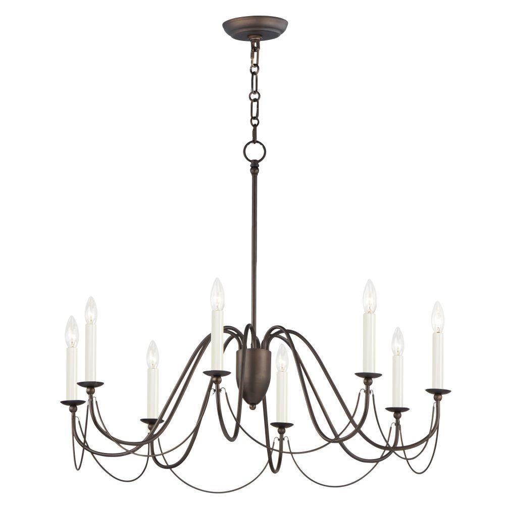Maxim Lighting 12168GL Plumette 8 Light 36 Inch Gold Leaf Chandelier Ceiling Light