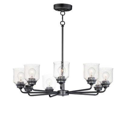 Maxim Lighting 12268CDBK Acadia 8 Light 32 Inch Matte Black Chandelier - alternate front view