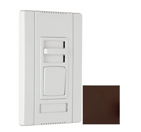 Wattstopper CD4FBL3P Titan LED 4 Wire Single Pole/3-Way 0-10V Preset Dimmer with Integrated Power Pack, Brown