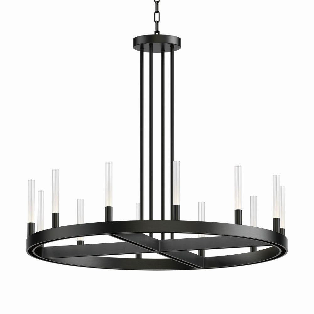 Maxim Lighting 16164CRGLD Ovation 12 Light 31.5 inch Brushed Gold Chandelier - Full Front View