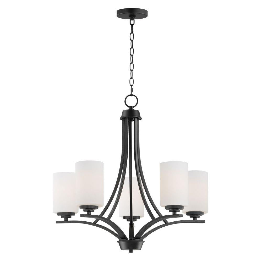 Maxim Lighting 20035SWOI Deven 5 Light 24 inch Oil Rubbed Bronze Chandelier Ceiling Light