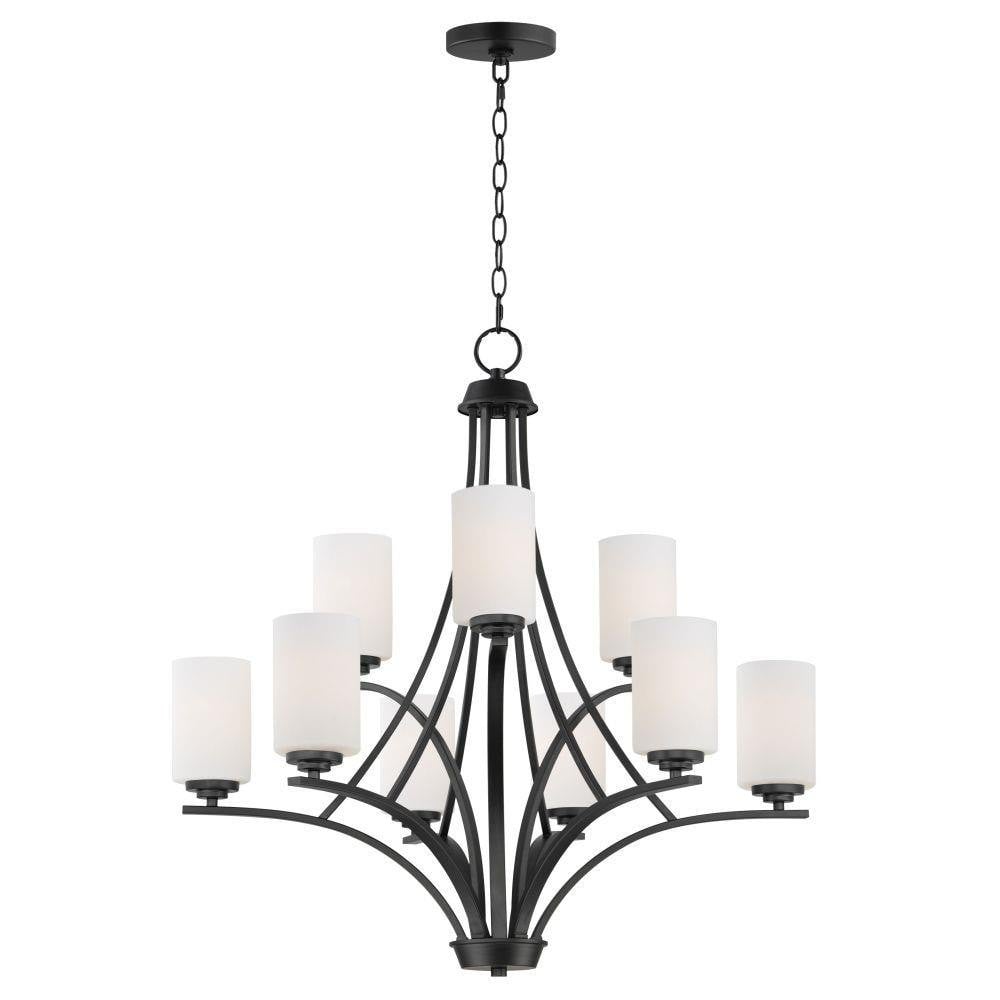 Maxim Lighting 20036SWSBR Deven 9 Light 32 inch Satin Brass 2-Tier Chandelier Ceiling Light