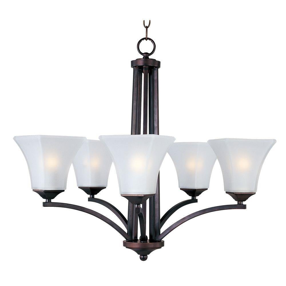 Maxim Lighting 20095FTOI Aurora 5 Light 26 inch Oil Rubbed Bronze Chandelier Ceiling Light