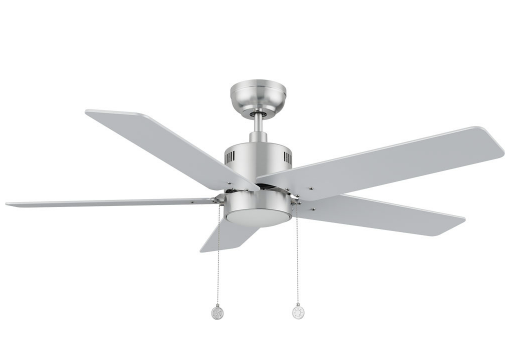 Carro USA CFP525E5-L21-SJ-1 Apex Contemporary Black LED 52" Ceiling Fan, Brushed Nickel/Silver Finish