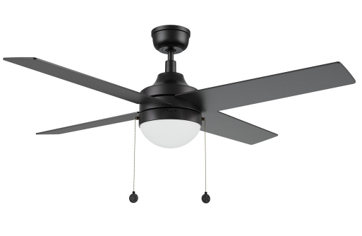 Carro USA CFP524E6-L12-B2-1 Malta Contemporary LED 52" Ceiling Fan, Black Finish