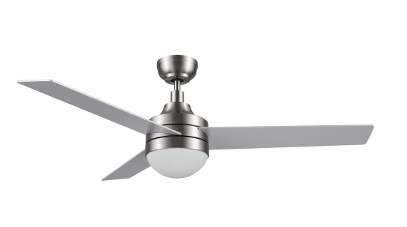 Carro USA CFR523E6-L12-SJ-1 Kimball Modern Brushed Nickel LED 52" Ceiling Fan, Silver Finish