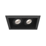 Eurofase Lighting TE112GU10-01 4-in MR16 Recessed Light with Trim, 2-Light, GU10, Wattage 100W, Voltage 120V, Black/Black Finish