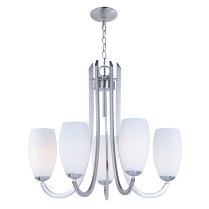 Maxim Lighting 21655SWSN Taylor 5 Light Satin Nickel Chandelier Ceiling Light
