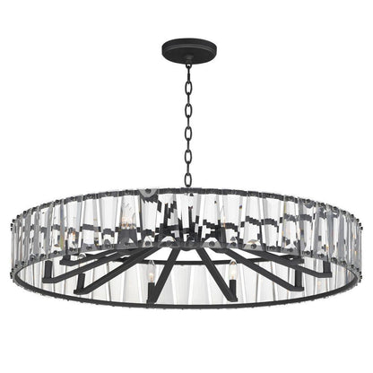Maxim Lighting 21869BCBK Odeon 10 Light 40 inch Black Chandelier Ceiling Light