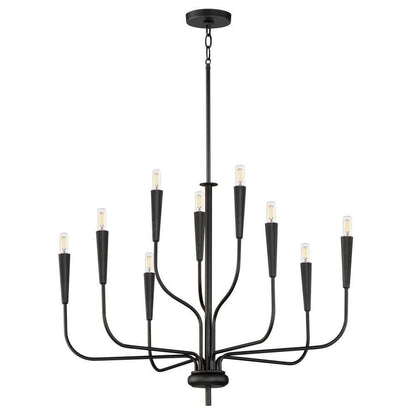 Maxim Lighting 24819SBR Vela 9 Light 32 inch Satin Brass Chandelier Ceiling Light