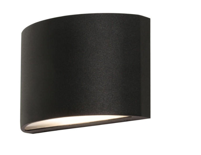 AFX Lighting CLTW060410L30D2BK Colton 4 Inch Tall LED Outdoor Wall Sconce In Black With Frosted Glass Diffuser
