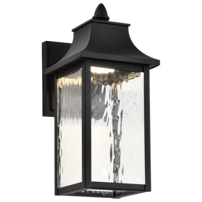 Nuvo 62-5997 Austen Smart Starfish LED Outdoor Wall Light, RGBTW, Voltage 120V, Matte Black / Clear Water Glass