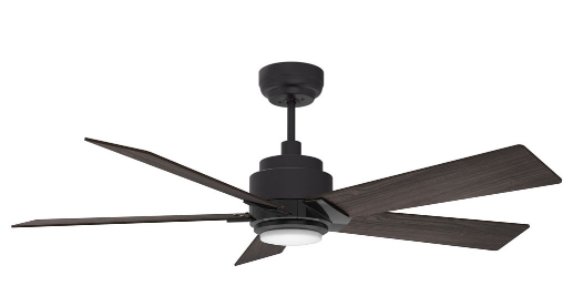 Carro USA SFR525J1-L11-B5-1 Ascender Modern LED 52" Ceiling Fan, Black Finish