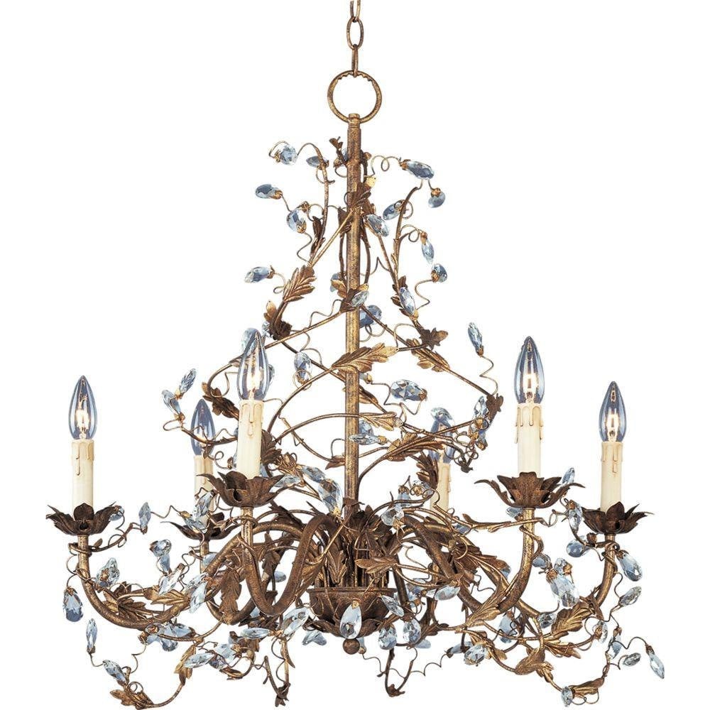 Maxim Lighting 2851OI Elegante 6 Light 26.5 inch Oil Rubbed Bronze Chandelier Ceiling Light