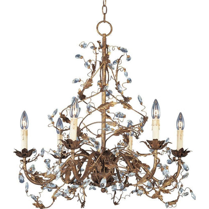 Maxim Lighting 2851OI Elegante 6 Light 26.5 inch Oil Rubbed Bronze Chandelier Ceiling Light