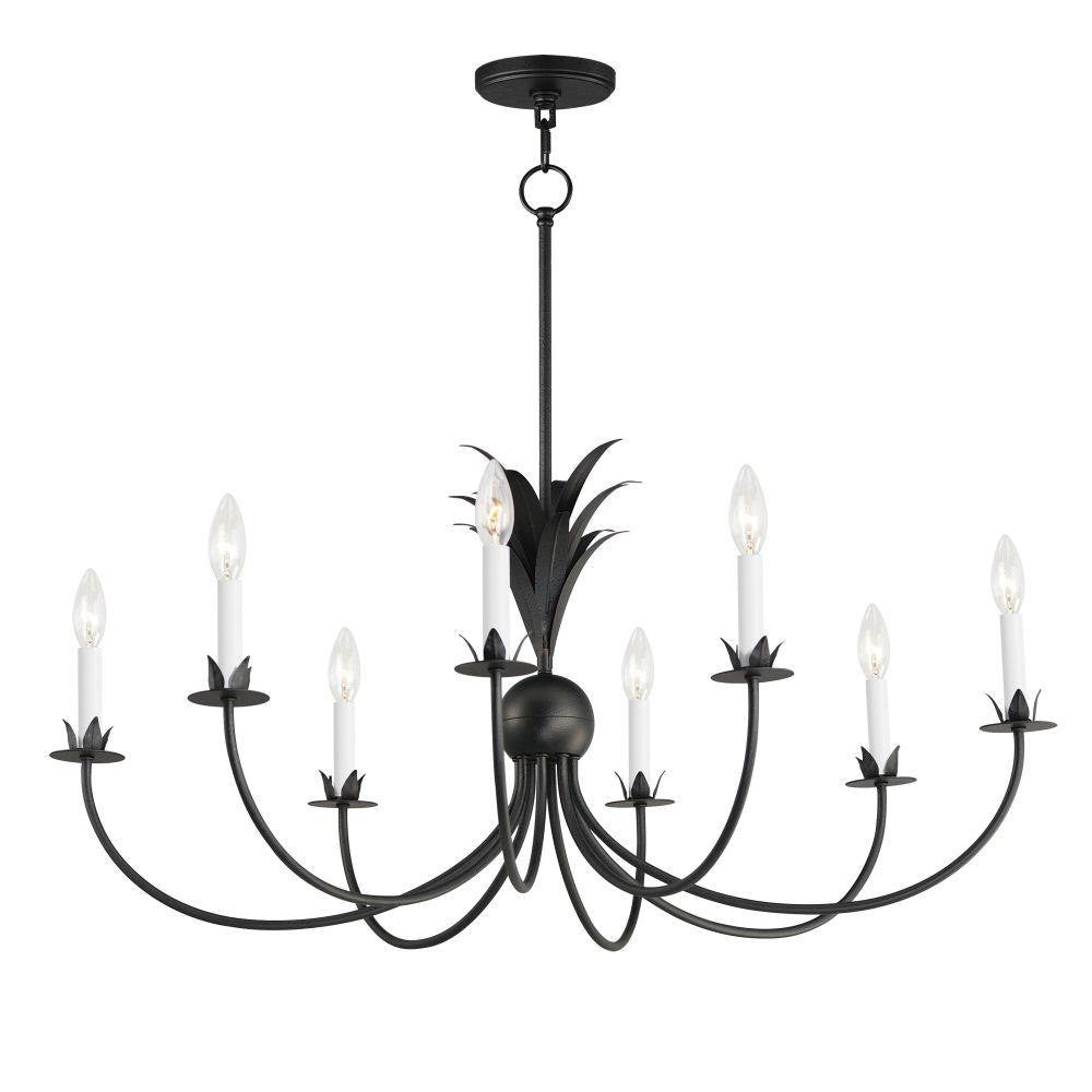 Maxim Lighting 2888AR Paloma 8 Light 36 Inch Anthracite Chandelier Ceiling Light