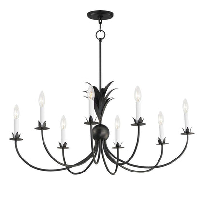 Maxim Lighting 2888GL Paloma 8 Light 36 inch Gold Leaf Chandelier Ceiling Light - full view on white background