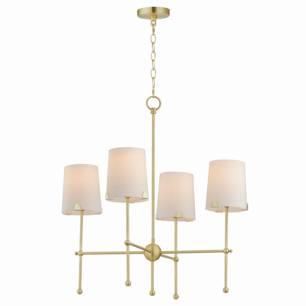 Maxim Lighting 32364WTSN Huntington 4 Light 26 Inch Satin Nickel Chandelier Ceiling Light - Full View
