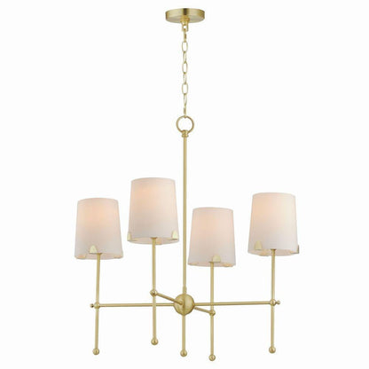 Maxim Lighting 32364WTSN Huntington 4 Light 26 Inch Satin Nickel Chandelier Ceiling Light - Full View