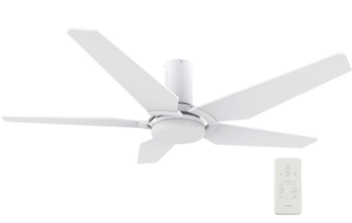 Carro USA SFR485B-L22-W1-1-FM Kaj Modern White LED 48" Home Ceiling Fan, White Finish