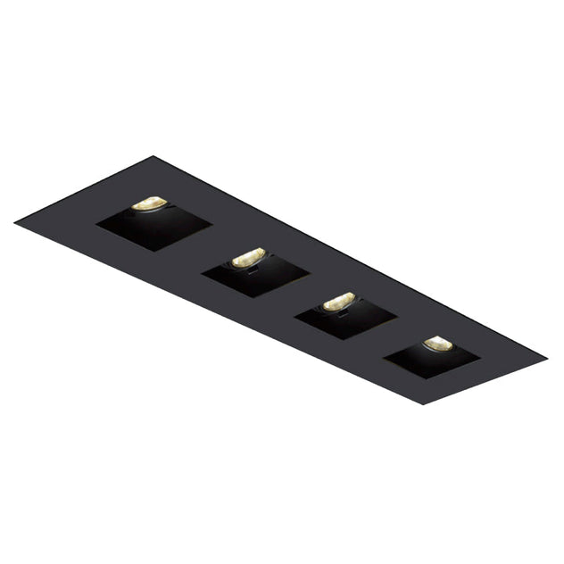 Visual Comfort Architectural EMT14SFF-B Element EMT 1x4 Multiples Spot Trim – Square Aperture – Flanged Ceiling Appearance – Black Finish