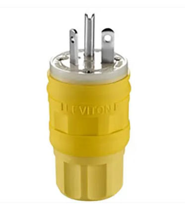 Leviton 14W17 Yellow WETGUARD PLUG 2PO 3WI 24-20P 20A347V