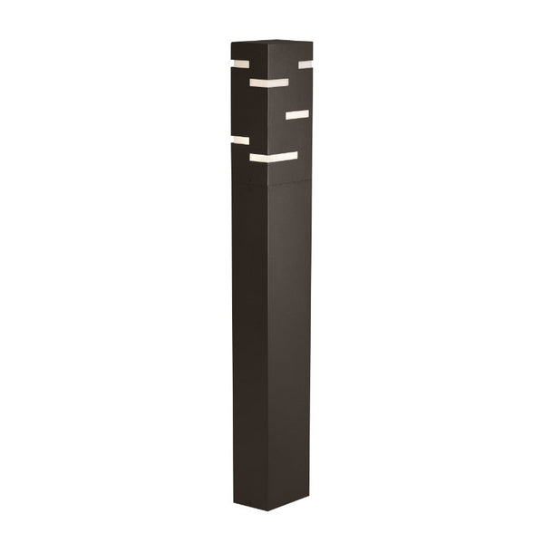 Visual Comfort Architectural 700OBRVL84042DHUNVSPC Revel Outdoor LED Bollard - Charcoal - 18.9W 4000K- 125.2 Lumens - CRI 80+ - 120V-277V - Button Photocontrol