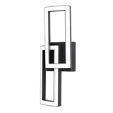 AFX Lighting SIAS0717LAJUDBK Sia 17 Inch Tall CCT LED Wall Sconce In Black With White Acrylic Diffuser