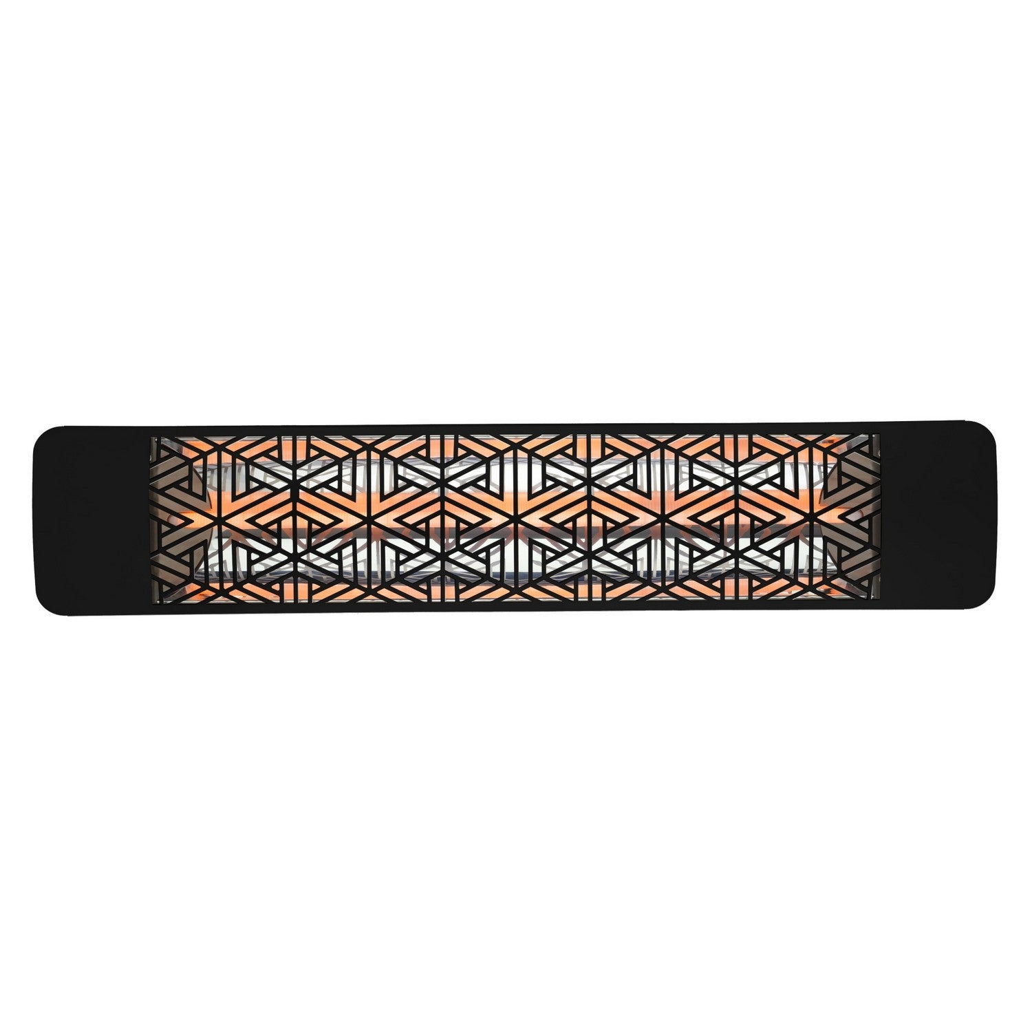 Eurofase EF20277B3 Single Element 39 Inch 2000 Watt Electric Patio Heater Having Mason Decor Plate - Black
