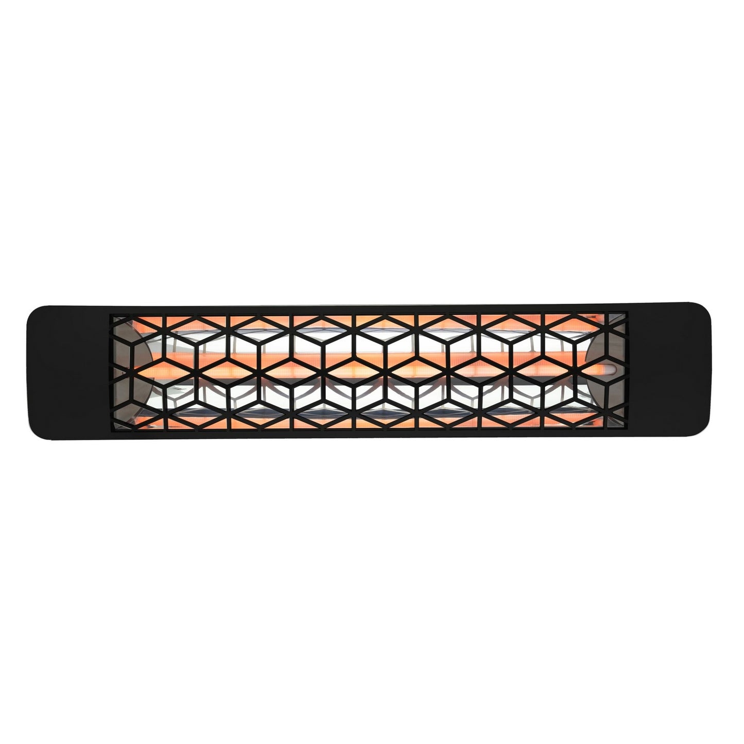 Eurofase EF25208B6 Single Element 39 Inch 2500 Watt Electric Patio Heater With Stella Decor Plate - 208V - Black