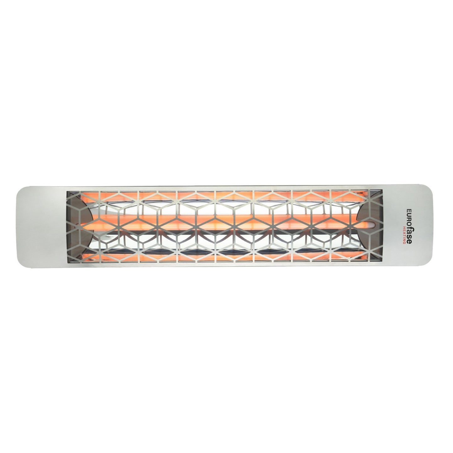 Eurofase EF25240S6 Single Element 39 Inch 2500 Watt Electric Patio Heater With Stella Decor Plate - 240V - Stainless Steel