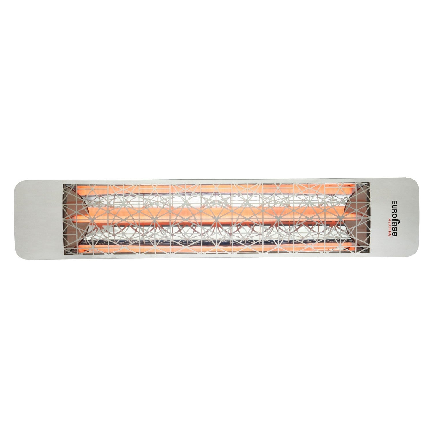Eurofase EF25277S5 Single Element 39 Inch 2500 Watt Electric Patio Heater With Brix Decor Plate - 277V - Stainless Steel