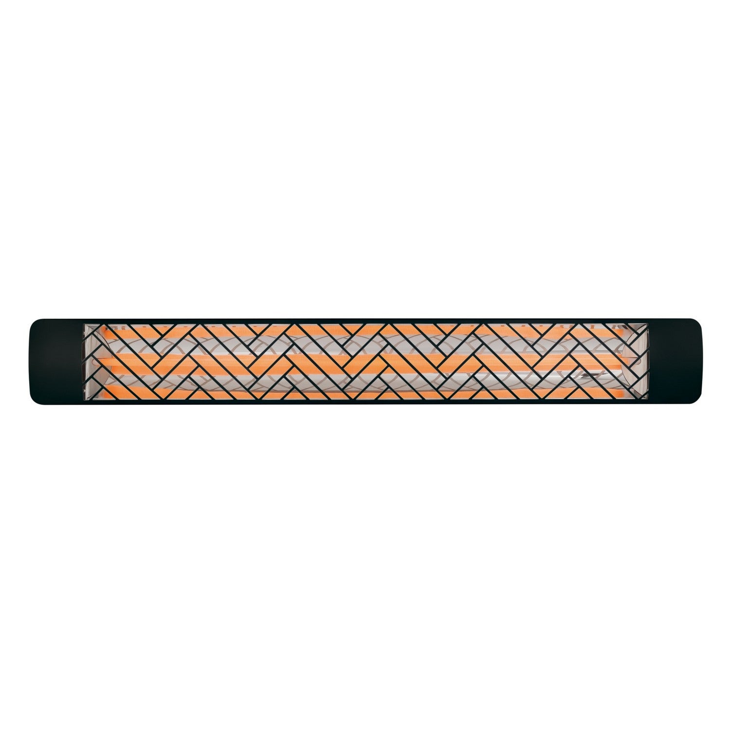 Eurofase EF30240B1 Single Element 61 Inch 3000 Watt Electric Patio Heater With Chevron Decor Plate - 240V - Black