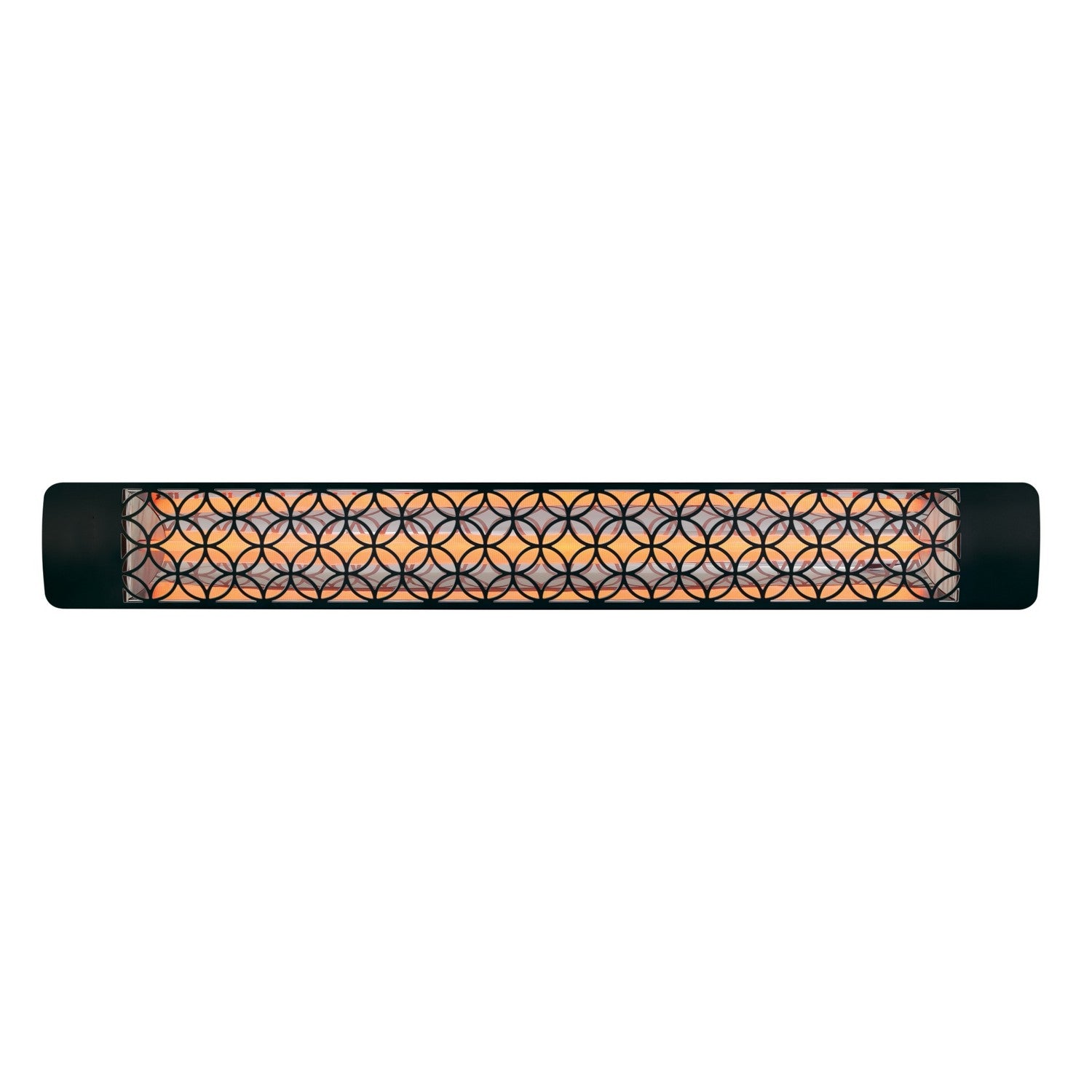 Eurofase EF30240B2 Single Element 61 Inch 3000 Watt Electric Patio Heater With Clover Decor Plate - 240V - Black