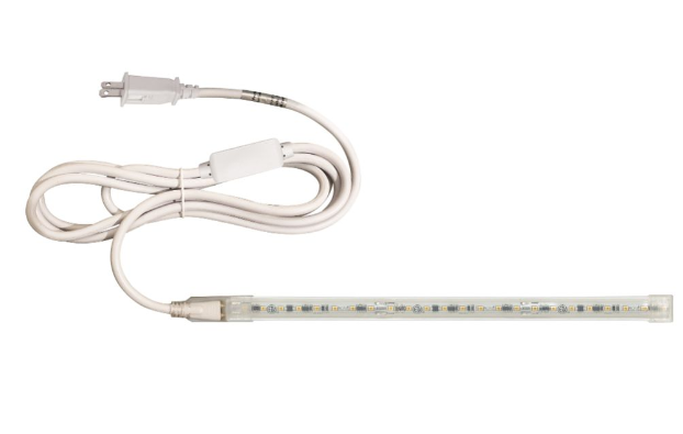 NORA Lighting NUTP13-W4-12-930/CPSP Custom Cut 4-ft Continuous LED Tape Light 330lm / 3.6W per foot with Mounting Clips and 8' Cord & Plug with Surge Protector, Voltage 120V, Color Temperature 3000K