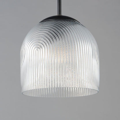 Maxim Lighting 15121CRBK Dune 1 Light Matte Black Pendant - Front Close-Up View