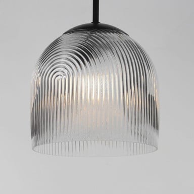 Maxim Lighting 15121CRBK Dune 1 Light Matte Black Pendant - Detail View