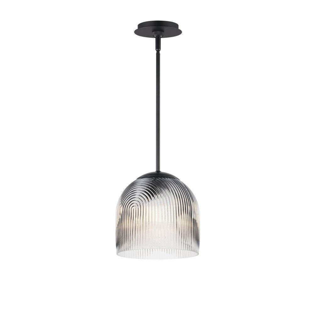 Maxim Lighting 15121CRBK Dune 1 Light Matte Black Pendant - Full Profile View