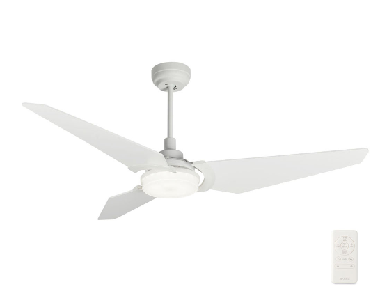 Carro USA SFR563B-L12-W1-1 Kaj Contemporary White LED 56" Ceiling Fan, White Finish