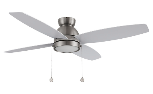 Carro USA CFP524Q5-L11-SJ-1-FM Greenwood Contemporary LED 52" Home Ceiling Fan, Brushed Nickel/Silver Finish