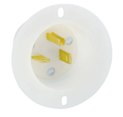Leviton 15378-C Industrial Grade Flanged Inlet 20 Amp, 125 Volt
