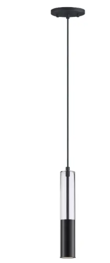 ET2 Contemporary Lighting E11000-24BK Torch 2.5" LED Pendant, Color Temperature 3000K, 450 Lumens, Voltage 120V, Black Finish