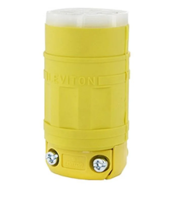 Leviton 1549 Industrial Grade, Dustguard Connector 15 Amp, 250